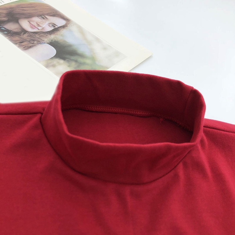 Han Áo Cổ Lọ Giả Lông Lừa Có Thể Tháo Rời Màu Trơn Ấm Áp Cho Nữ