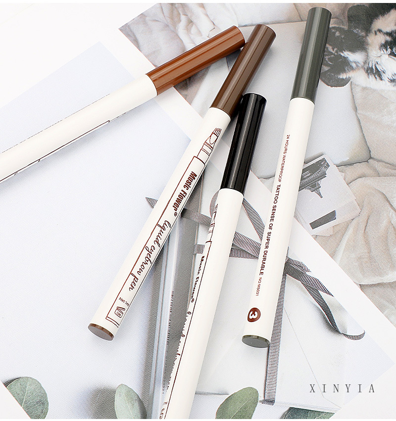 [Hàng mới về] Bút Kẻ Lông Mày Dạng Lỏng Lâu Trôi Chống Thấm Nước Chuyên Nghiệp 4 Màu Tùy Chọn