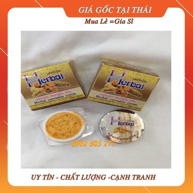 [Hiệu Qủa 100%]Kem Nghệ HERBAL TURMERIC CREAM Thái Lan chính hãng