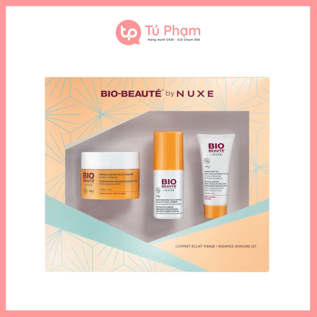 Bộ Sản Phẩm 3 Món Dưỡng Da Nuxe Bio Beaute Coffret Eclat Visage / Radiance Skincare Set