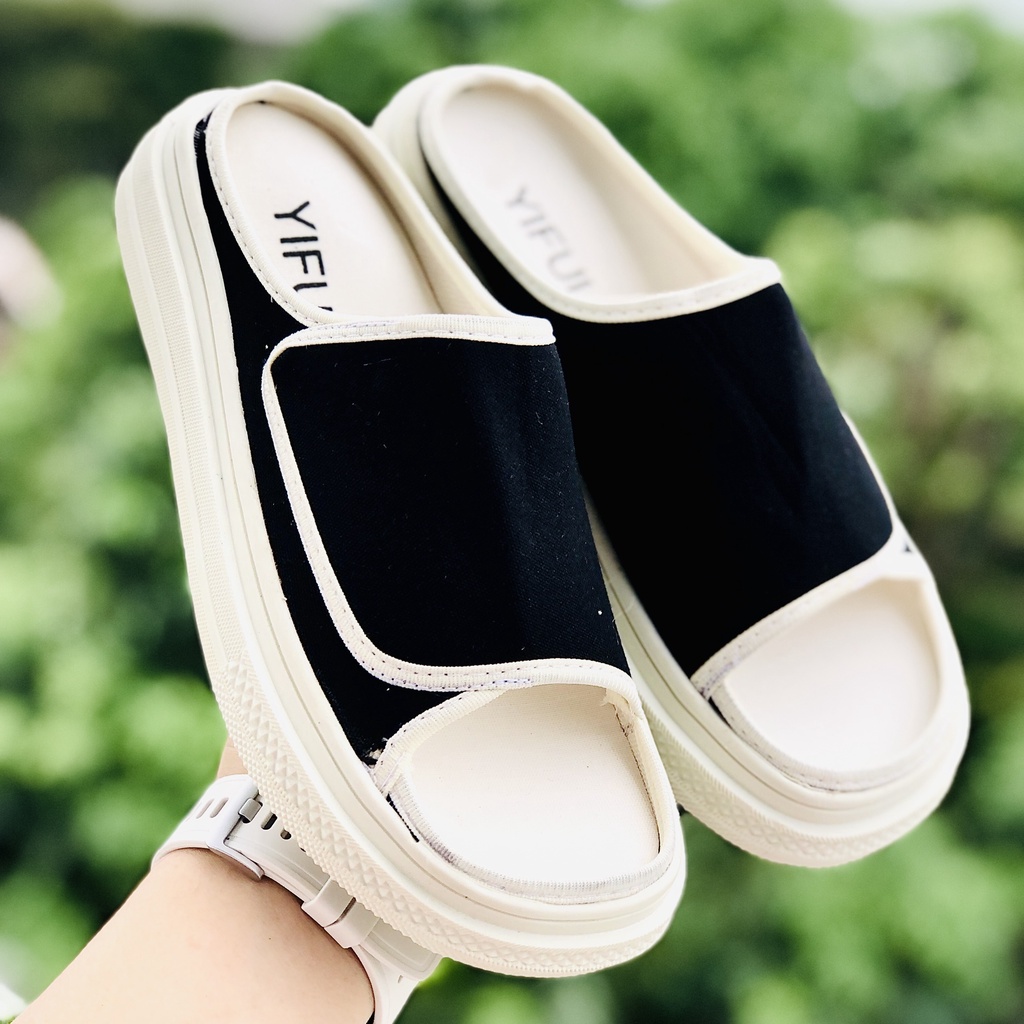 Giày vãi unisex đạp gót ❤️FREESHIP + Hộp❤️ dép quai ngang thể thao nam nữ, sục hở mũi đạp gót chất xịn, đế cao