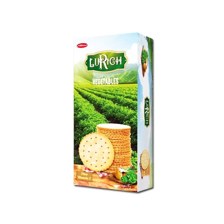 Bánh Lurich Crackers Rau Củ 180g - Sản phẩm dinh dưỡng đầy năng lượng Bibica