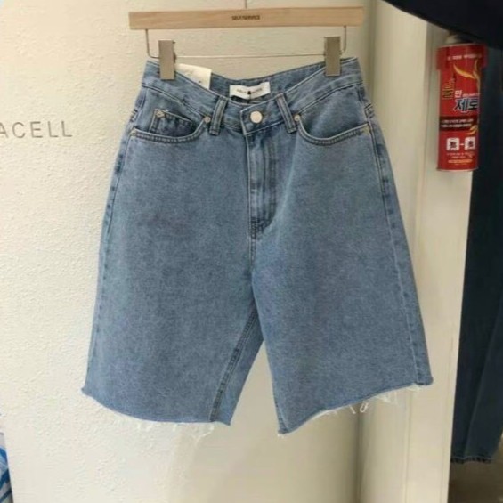 Quần jeans lửng nữ trơn không rách dễ mặc -giadungsieure