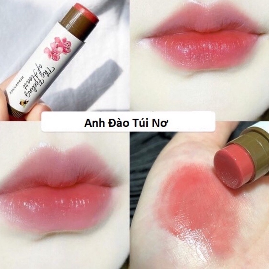 Son dưỡng môi MINIGIRL chiết xuất trái cây thơm mát làm hồng môi, set 3 son dưỡng SON10