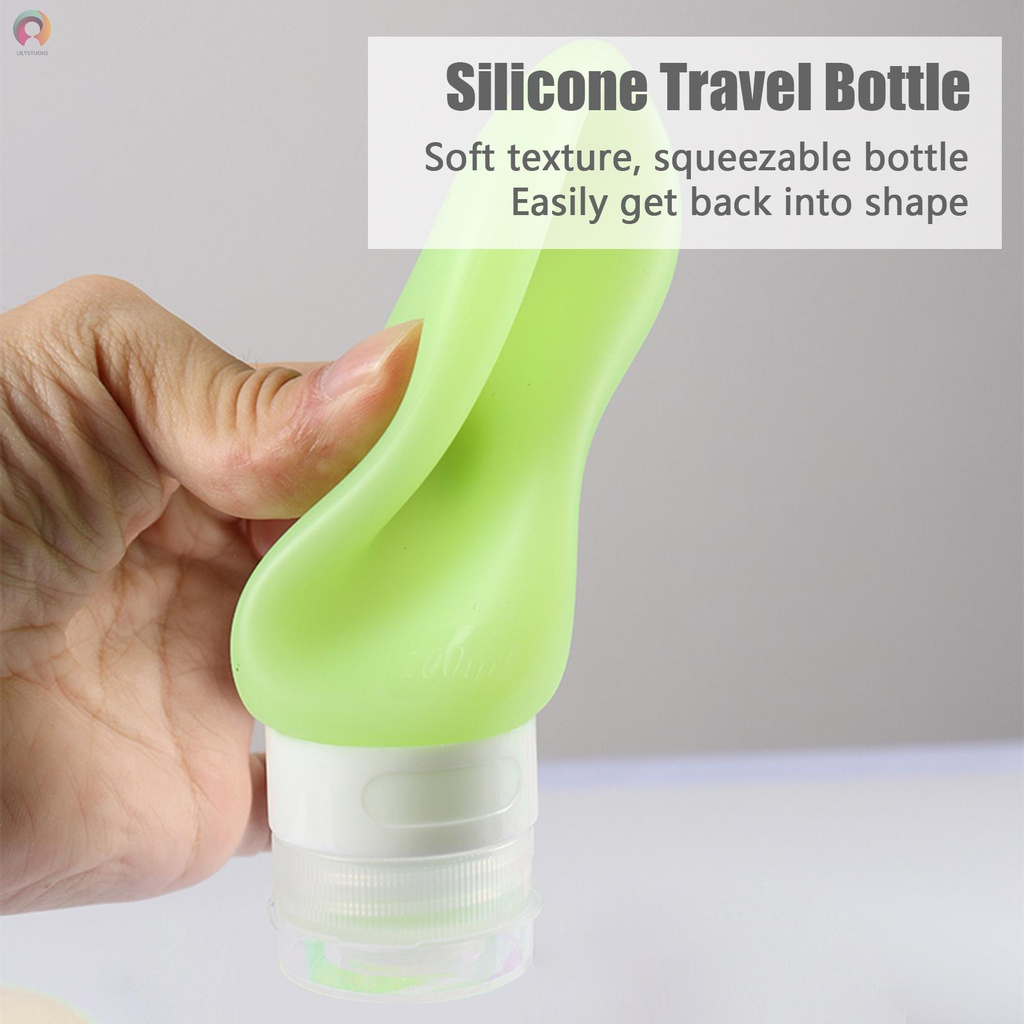 Silicone Travel Bottles Leak Proof 100ml & 38ml Squeezable Travel Size Toiletries Containers Portable Travel Bottle Container for Shampoo Shower Gel Cream Sunscreen