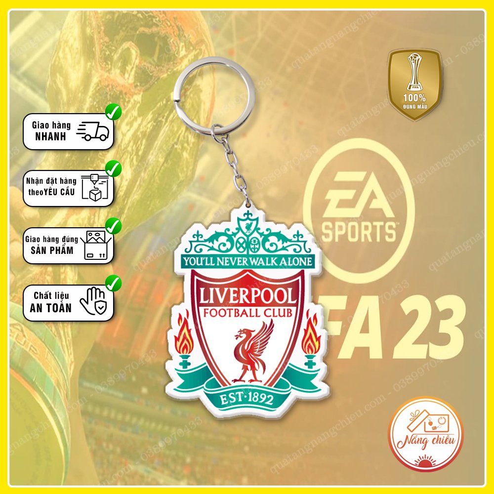Móc Khóa Mica In Logo CLB Bóng Đá | Manchester, Bayern, Chelsea, Juventus, Arsenal, Barcelona, AC Milan