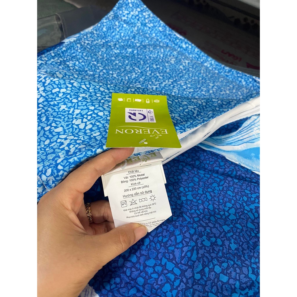 Bộ Drap phủ, chun chần EVERON ocean