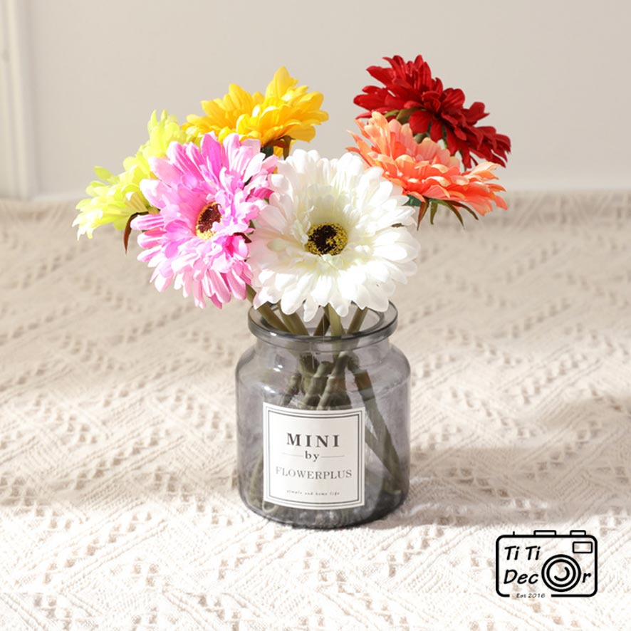 Hoa Đồng Tiền TiTi Decor Loại To, Hoa Lụa Cắm Hoa Trang Trí Nhà Cửa