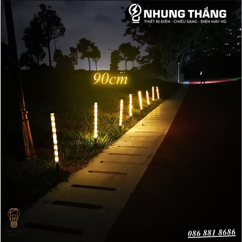 Đèn LED Cắm Cỏ Sân Vườn MT-4433 - Sử Dụng Năng Lượng Mặt Trời - 8 Chế Độ Nháy - Ánh Sáng Vàng - Chống Nước IP65