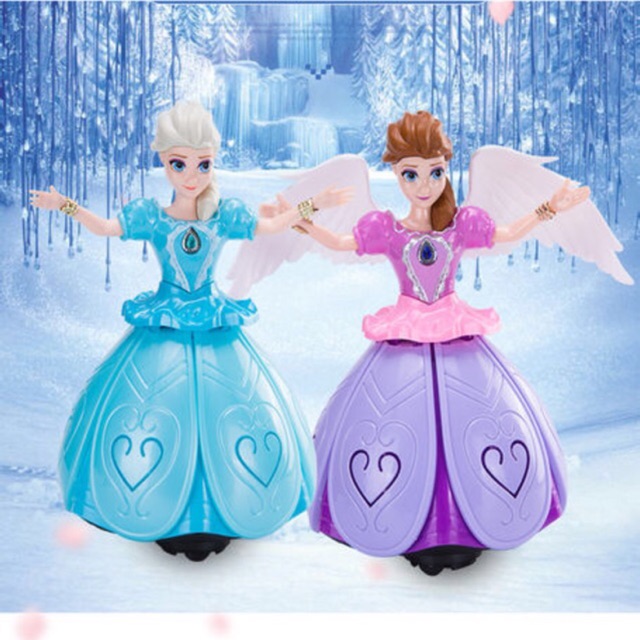 Đèn lồng Elsa và Anna xoay có nhạc và đèn