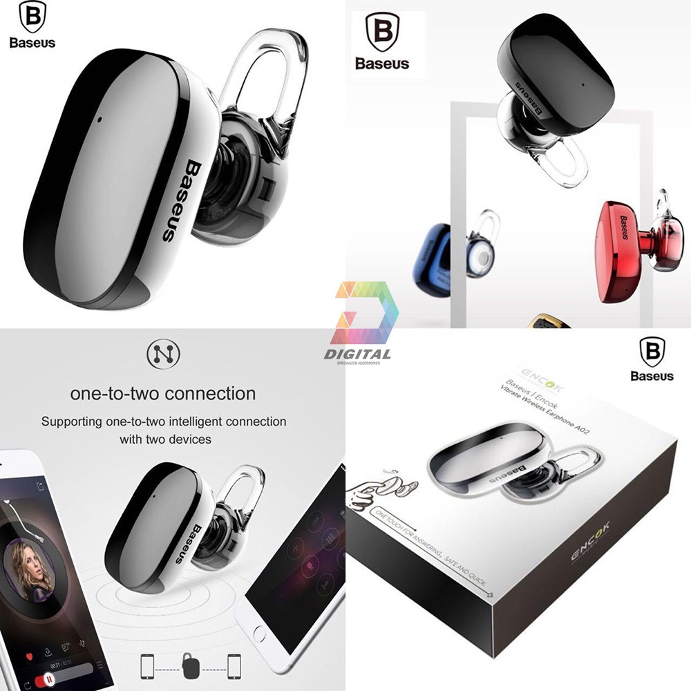 Tai Nghe Bluetooth Nhét Tai Baseus Encok A02 Chính Hãng Kết Nối Cùng Lúc 2 Thiết Bị