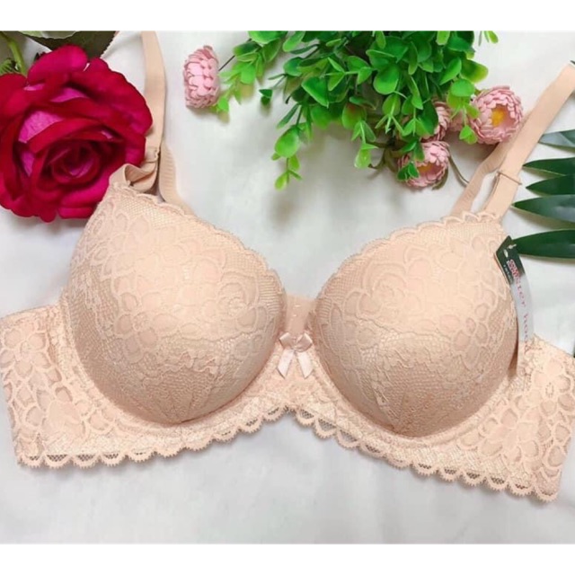 Áo Lót Ren Đệm Dày Nâng Ngực Không Gọng