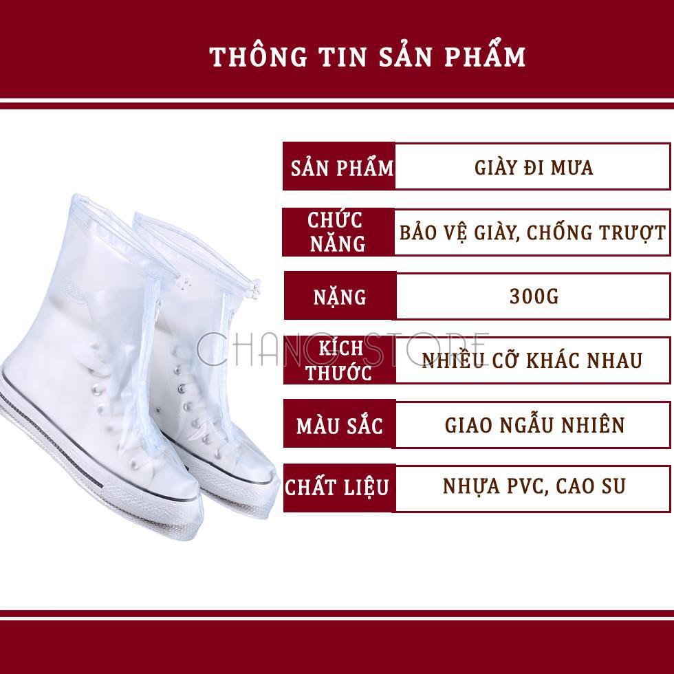 Ủng Đi Mưa Nhựa Dẻo Đế Chống Trượt Tiện Lợi