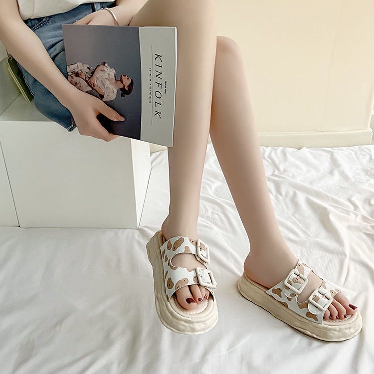 Dép Sandal Đế Dày Thời Trang Mùa Hè Dễ Thương Cho Nữ