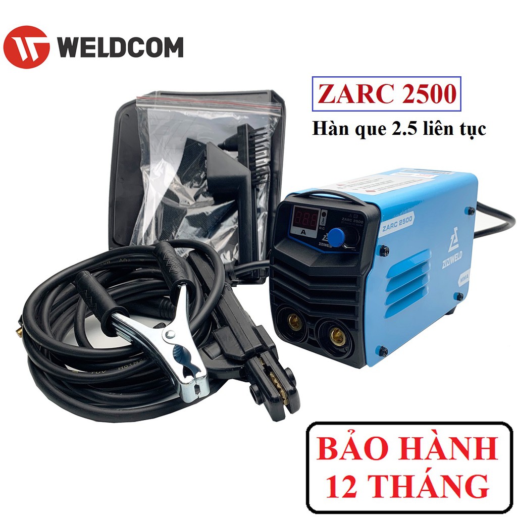 Máy hàn điện tử mini Weldcom ZARC2500 - Que hàn 2.5mm, hàn liên tục không giới hạn