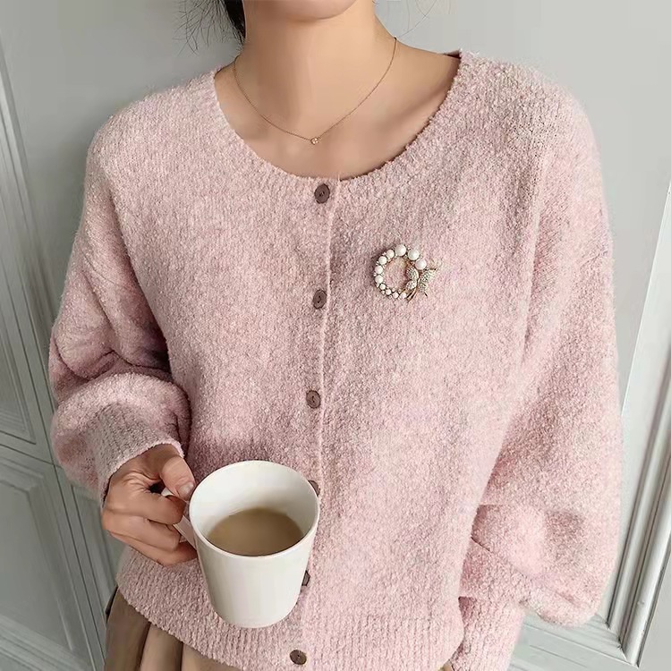 Ghim Cài Áo Hình Bướm Đính Ngọc Trai Nhân Tạo Thời Trang