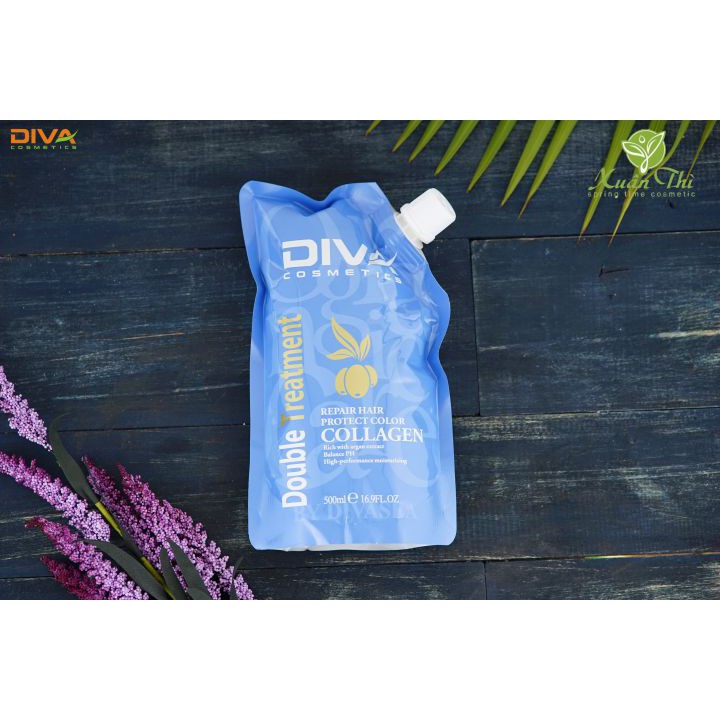 Dầu Hấp Ủ Diva Collagen Siêu Mượt 500ml - Chính Hãng