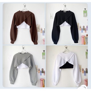 ☀️ Set 2 Món Áo Croptop Đắp Chéo ( Kèm áo ba lỗ)