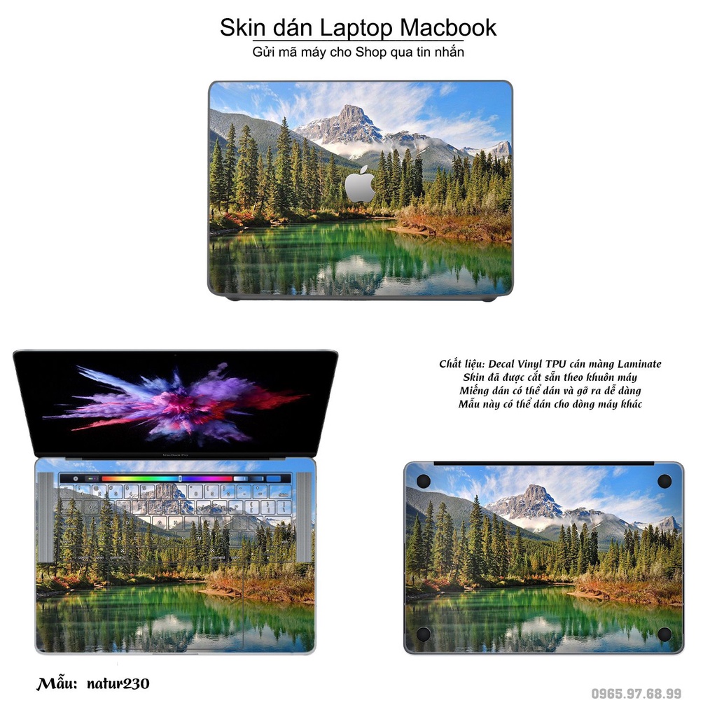 Skin dán Macbook mẫu thiên nhiên (đã cắt sẵn, inbox mã máy cho shop)