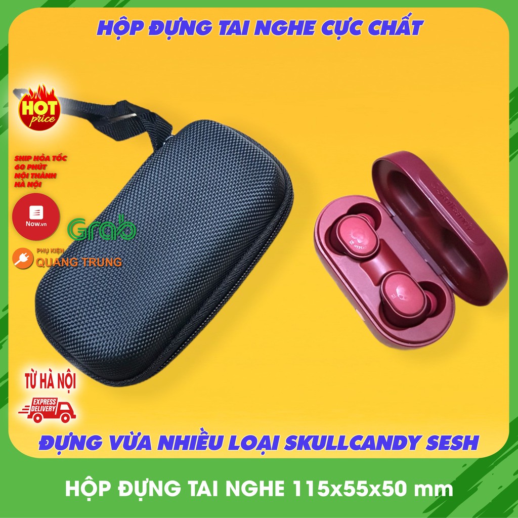 Hộp đựng tai nghe Skullcandy sesh, push cao cấp