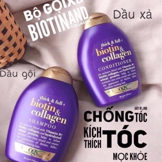 CẶP GỘI XẢ "THẦN THÁNH" BIOTIN & COLLAGEN ( 385ml/ lọ )
