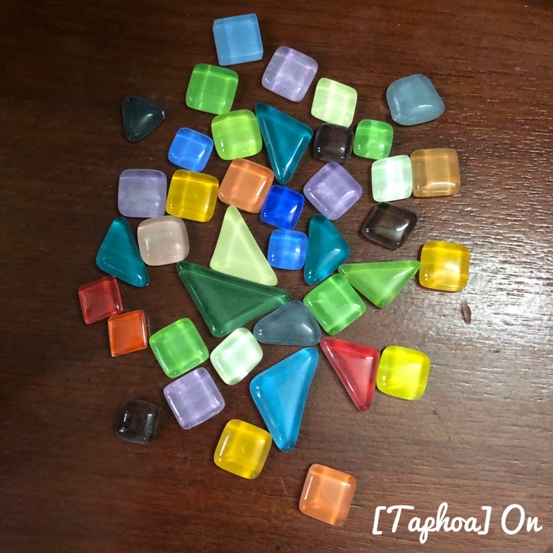 Gạch mosaic ứng dụng làm đồ handmade trẻ em tranh mosaic trò chơi nguyên liệu