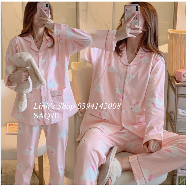 Bộ Bầu Dài Tay Sau Sinh Ở cữ Vạch Cho Bé Bú-SAQ70