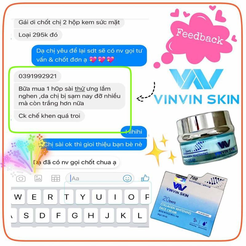 Kem Face dưỡng trắng phục hồi da hư tổn- COLLAGEN WHITENING FACE CREAM