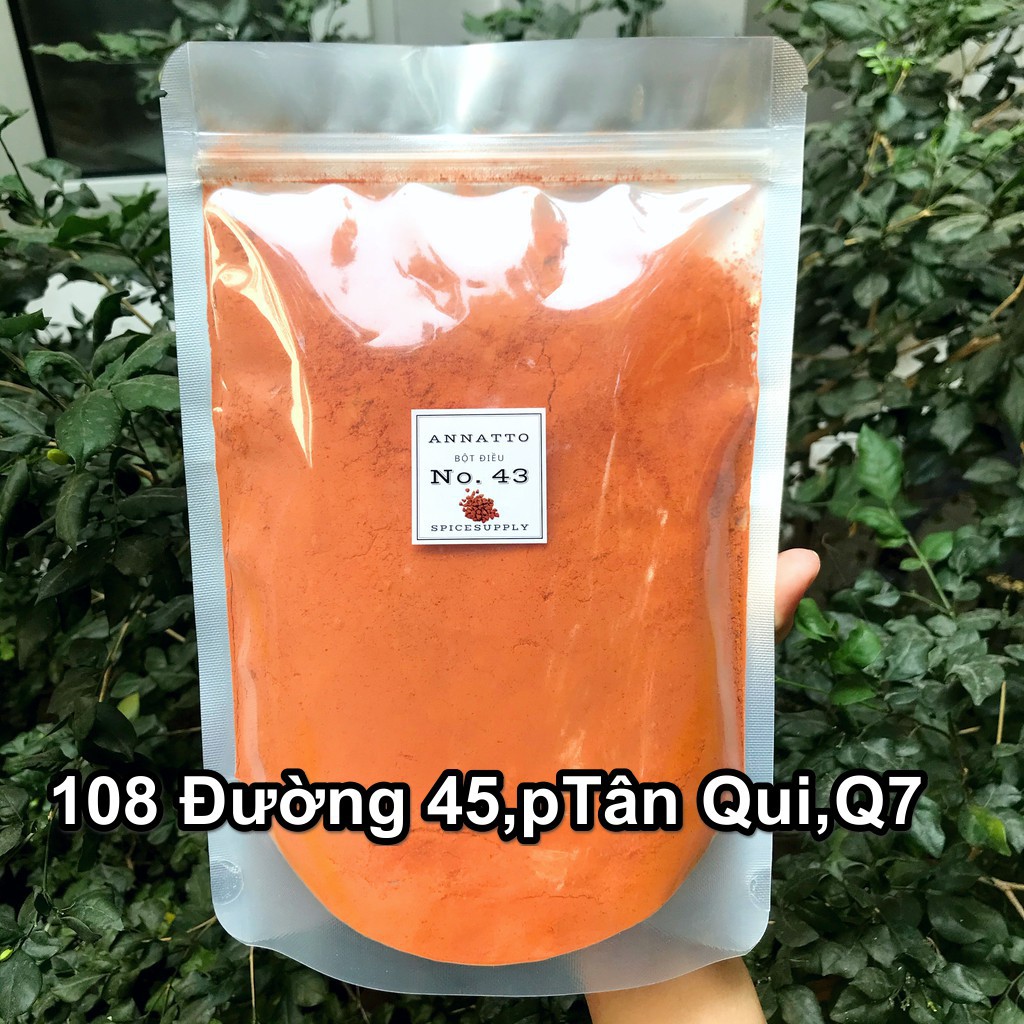 10kg Bột Điều - Annatto Powder nguyên chất màu gạch tôm đỏ 100% tự nhiên 100g 500g
