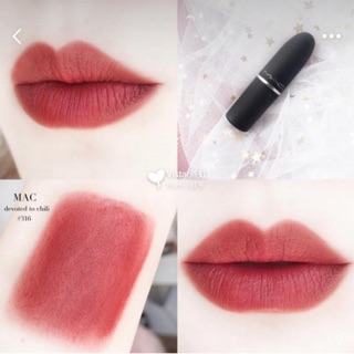 [Ảnh thật] Son Mac Devoted to chili chính hãng