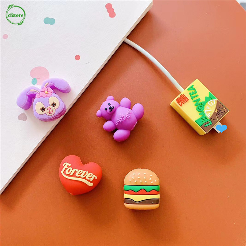 Bộ Phụ Kiện Bảo Vệ Dây Cáp Chống Gãy Hình Động Vật Dễ Thương