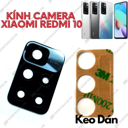 Mặt kính camera xiaomi red mi 10 có sẵn keo