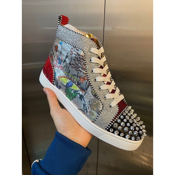 Giày nam, giày nữ loubotin đinh tán cao cấp Fullbox