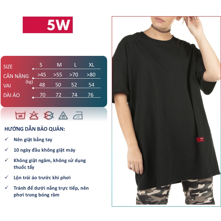 Áo thun trắng đen form trơn dành cho nam nữ - basic tee unisex bigsize tay lỡ chất liệu cotton thoáng mát tag 5W - AT03 | BigBuy360 - bigbuy360.vn