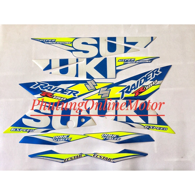 Tem suzuki Raider Fi Xanh Ecstar