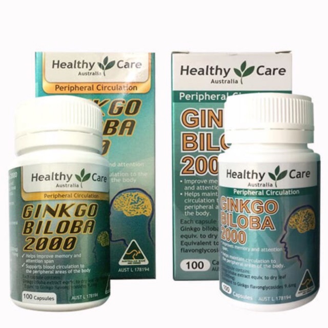 Viên Uống Bổ Não Healthy Care Ginkgo Biloba Úc [date 2022] mẫu mới