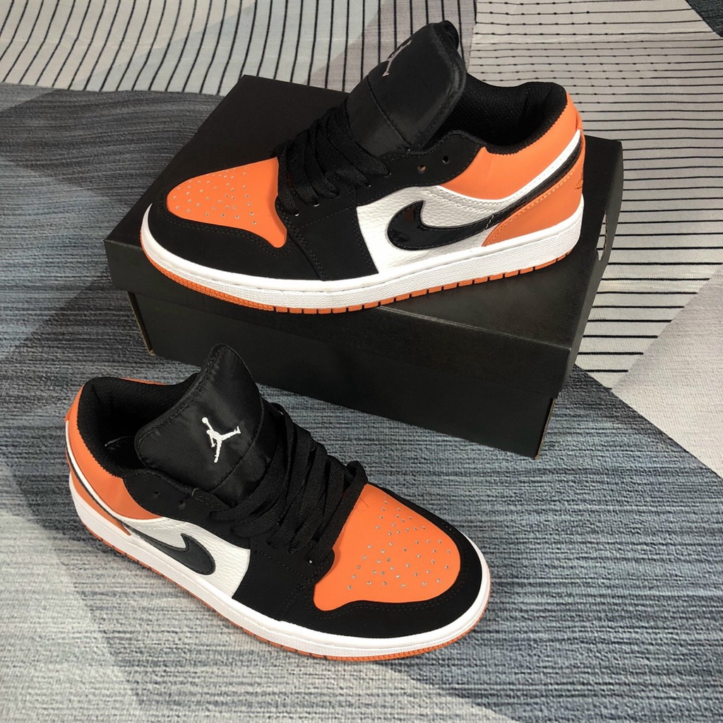 Giày sneaker Jordan 1 thấp cổ xanh dương, Giày thể thao Jd1 low xanh dương nam nữ full box