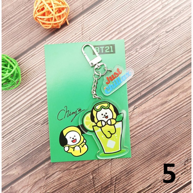 Móc khóa dành cho fan nhóm BTS kiểu dáng cá tính