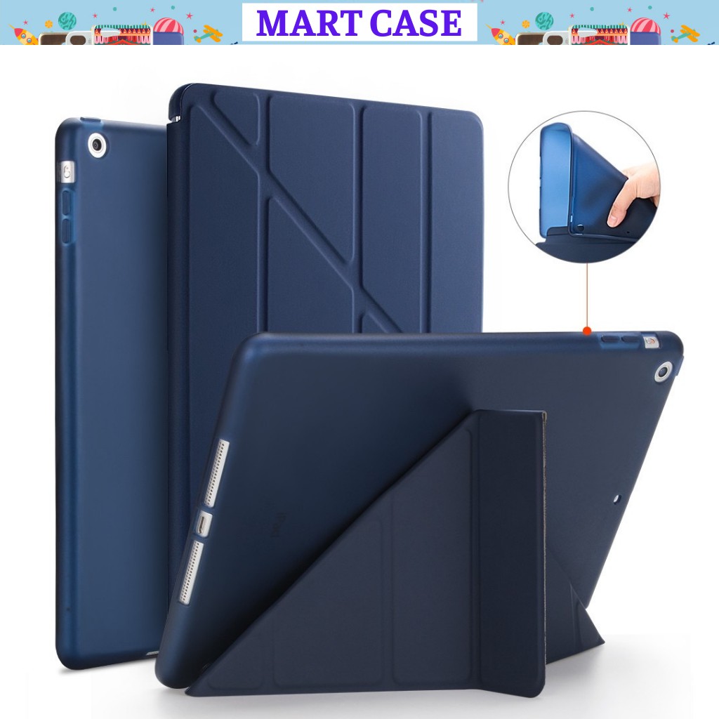 Bao da ipad Silicon Gập Tam Giác chất đẹp ốp ipad Pro 12.9/11/9.7/10.5/Air4/10.2 gen 7/8...MART CASE