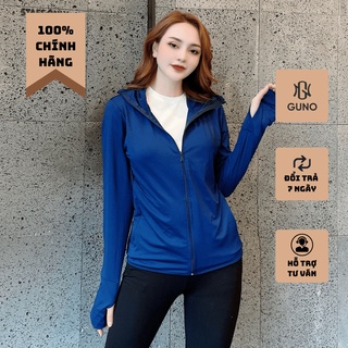 Áo nắng nữ GUNO 2 lớp áo khoác chống nắng thun hai lớp dày dặn HANU95