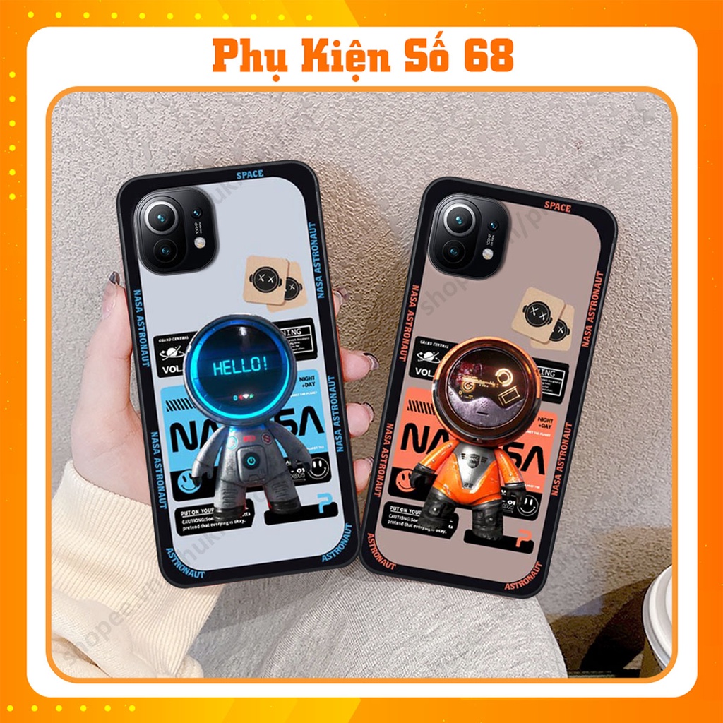 Ốp lưng Xiaomi Mi 11 / Mi 11T / Mi 11 Lite hình người máy, robot nasa đáng yêu dễ thương