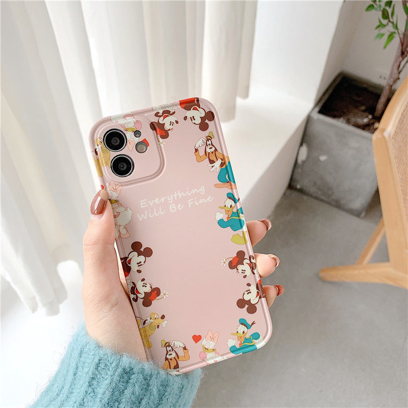 Phim hoạt hình cổ điển Gia đình iPhone 12ProMax Vỏ điện thoại iPhone11 11Pro 11ProMax Case trọn gói 12 12Pro X Xs Silicone 8Plus 7Plus Nữ Xr Cặp đôi Di động