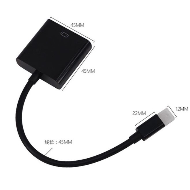 Cáp Chuyển Đổi Giao Diện Lightning Sang HDMI Mini Cho Màn Hình Laptop