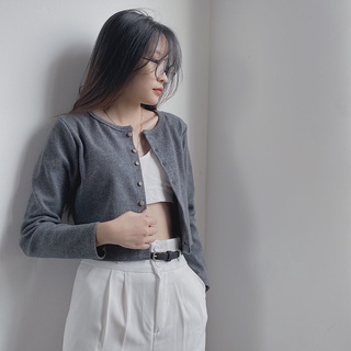 áo croptop thun tăm ( ảnh thật )
