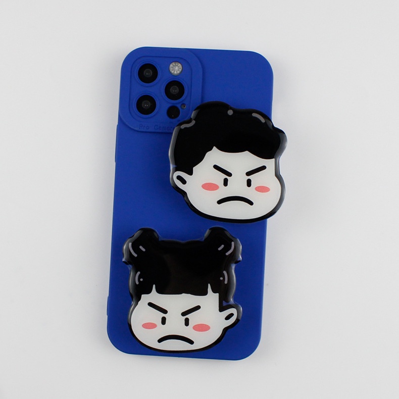 Giá đỡ dán ốp điện thoại popsocket họa tiết BOY GIRL ANGRY bán dính chắc chắn