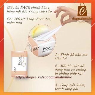 Giấy ăn Face hồng thùng 18 gói