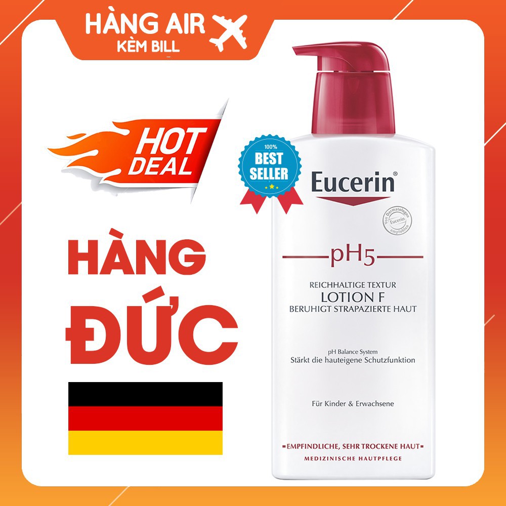 [ HÀNG ĐỨC ]Sữa dưỡng thể pH5 Lotion, dành cho da nhạy cảm Eucerin pH5 Lotion