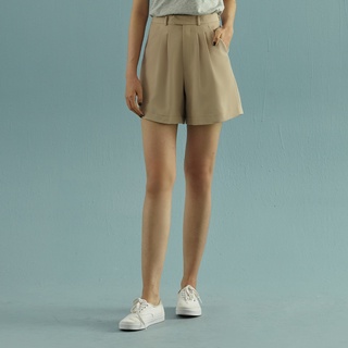 Andabove - Quần short nữ lưng cao dáng chữ A - A Shorts - Màu Beige