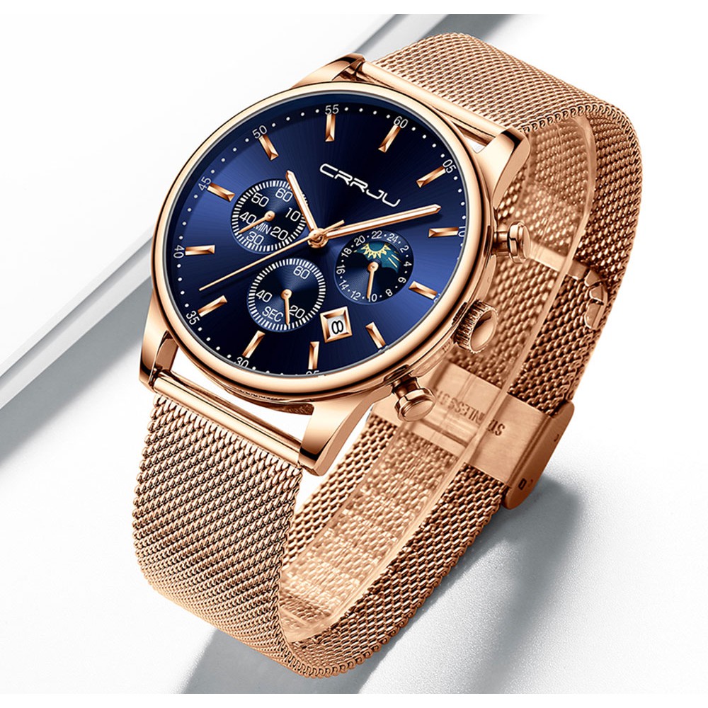 Đồng Hồ CRRJU 2266 Cho Nam Chống Thấm Nước Sang Trọng Thời Trang