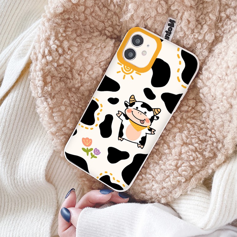 Ốp lưng iphone Bò sữa cạnh vuông dẻo ip 6splus/7/7plus/8/8plus/x/xr/xs/11/12/pro/max/plus/13promax tr167